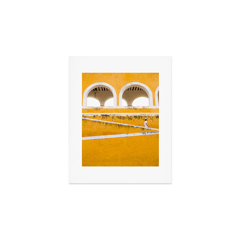 Colonial Mexico, Izamal in Yellow #buyart #society6 #decor Art Print Gallery Image 1