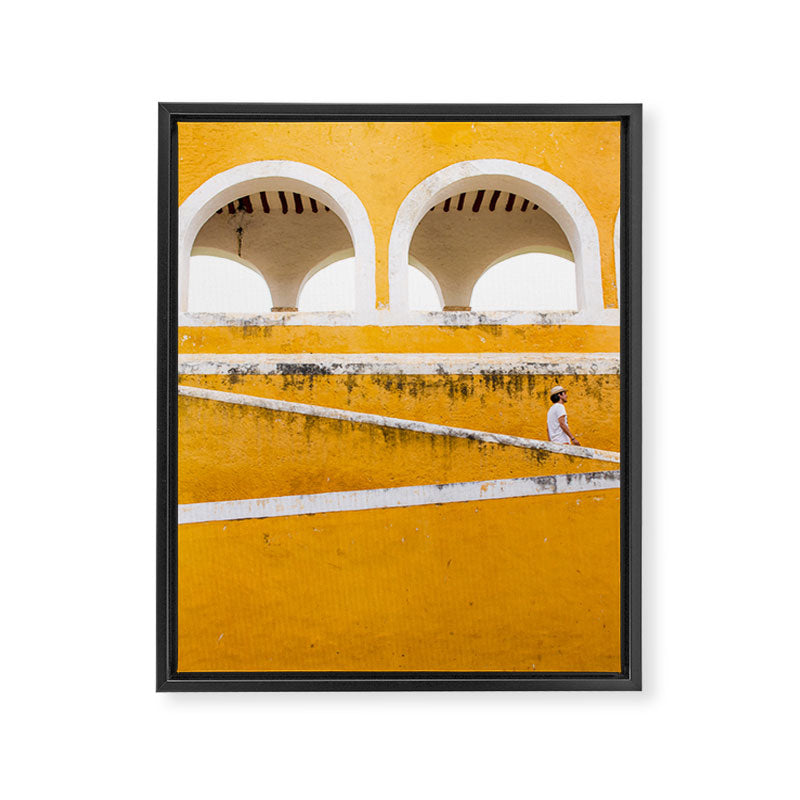Colonial Mexico, Izamal in Yellow #buyart #society6 #decor Framed Canvas Print Gallery Image 6