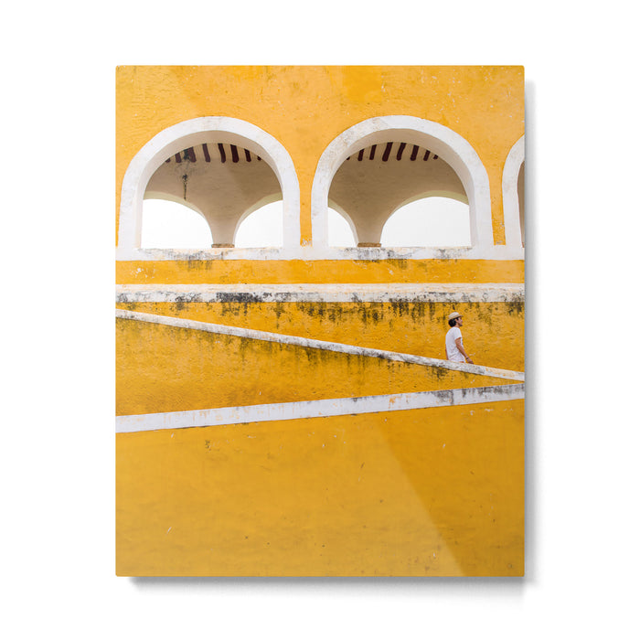 Colonial Mexico, Izamal in Yellow #buyart #society6 #decor Metal Print Gallery Image 1