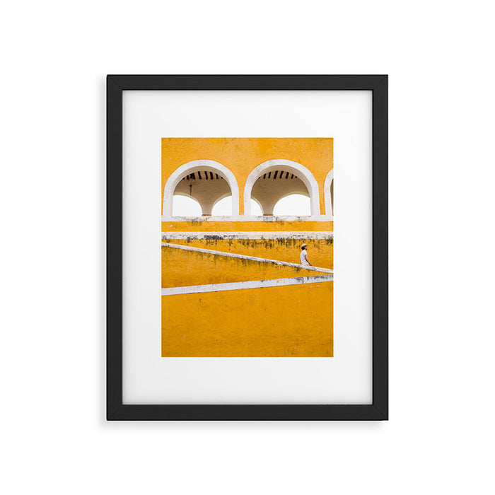 Colonial Mexico, Izamal in Yellow #buyart #society6 #decor Framed Art Print Gallery Image 1