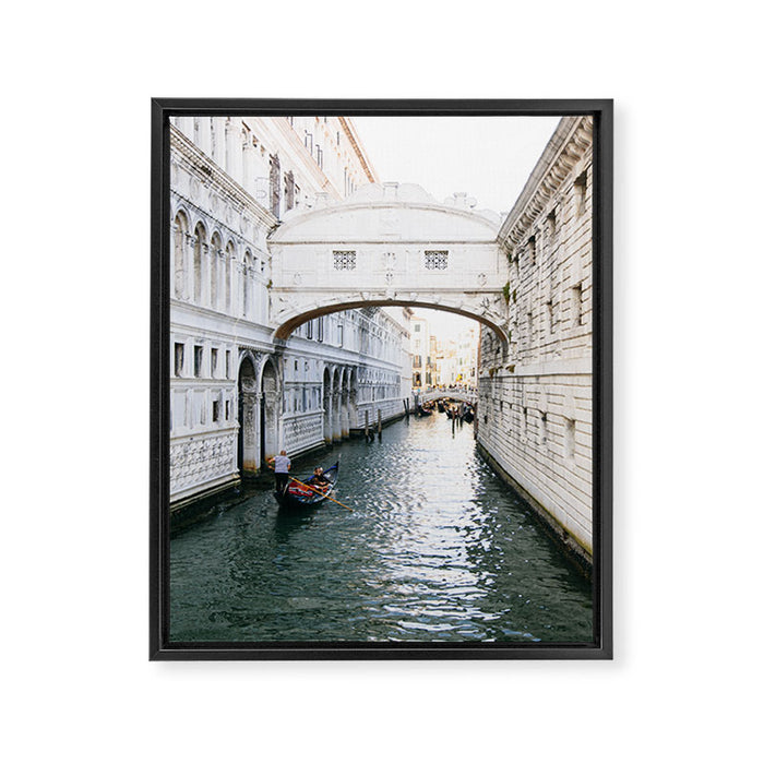 Venice Canals Framed Canvas Print Gallery Image 1