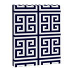 Greek Key Patten White And Navy Blue Canvas Print Gallery Image 8