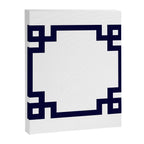 Greek Key Square Navy Blue On White Canvas Print Gallery Image 8
