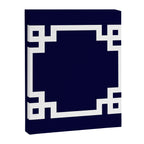 Greek Key Square White On Navy Blue Canvas Print Gallery Image 8