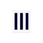 Navy Blue And White Stripes Art Print Gallery Image 1