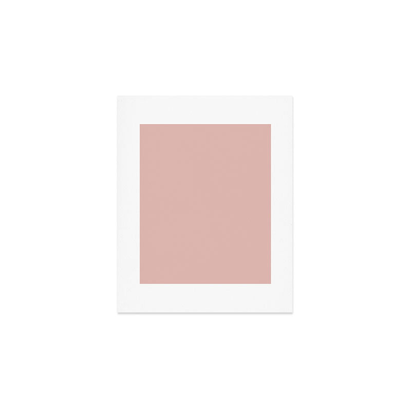 Solid Color Rose Gold Pink Art Print Gallery Image 1