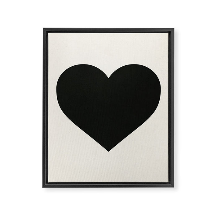 Black Heart Framed Canvas Print Gallery Image 1