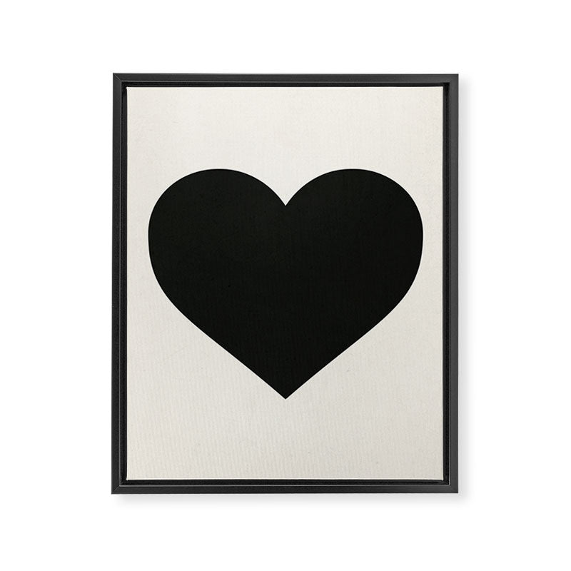 Black Heart Framed Canvas Print Gallery Image 6