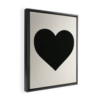 Black Heart Framed Canvas Print Gallery Image 2