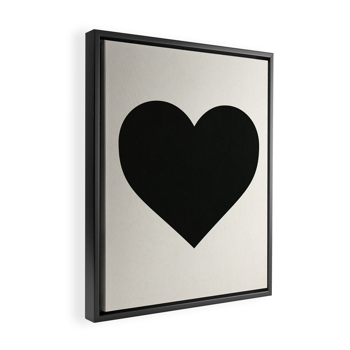Black Heart Framed Canvas Print Gallery Image 2