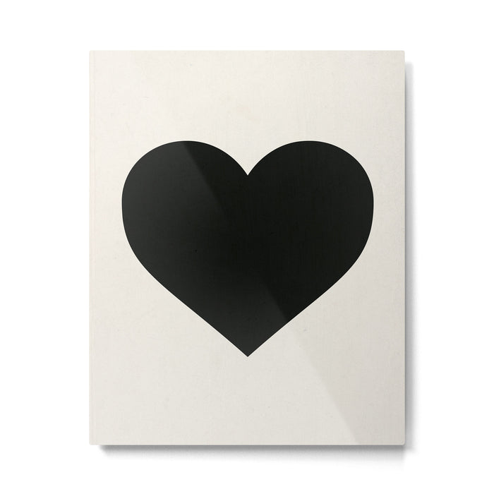 Black Heart Metal Print Gallery Image 1