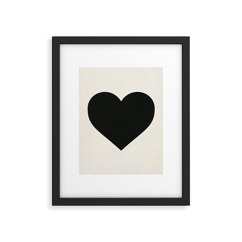 Black Heart Framed Art Print Gallery Image 5