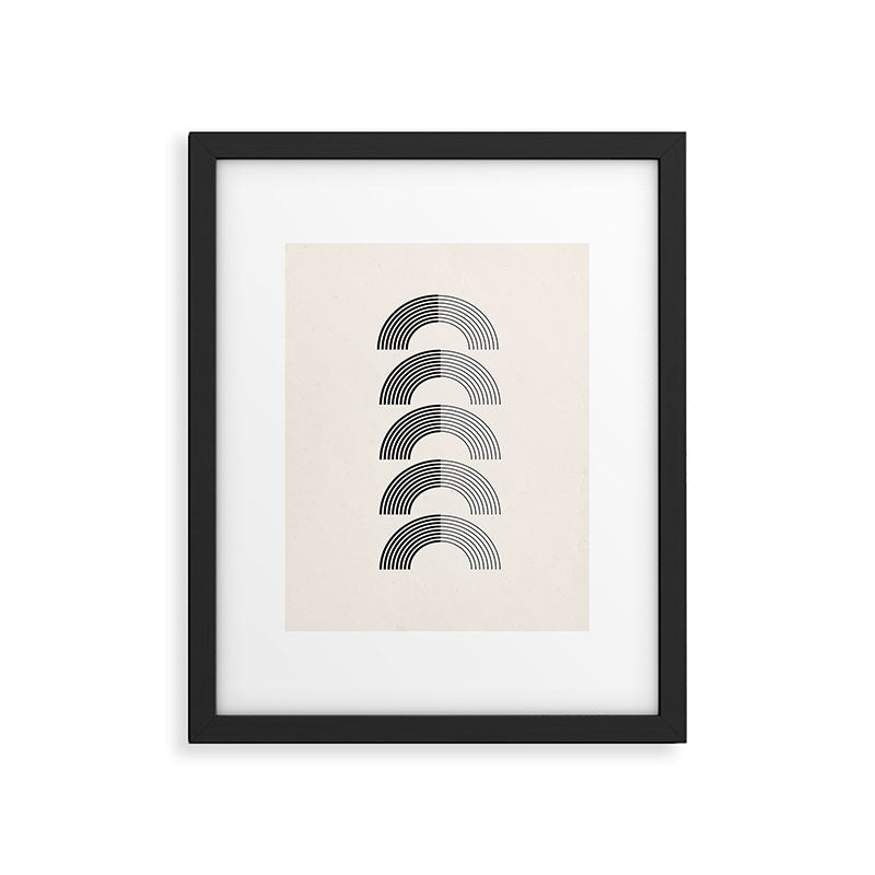 Black Rainbows Framed Art Print