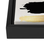 Brush Strokes (Black/Gold) Framed Canvas Print Gallery Image 3