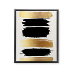 Brush Strokes (Black/Gold) Framed Canvas Print Gallery Image 6