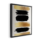 Brush Strokes (Black/Gold) Framed Canvas Print Gallery Image 2