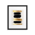 Brush Strokes (Black/Gold) Framed Art Print Gallery Image 5