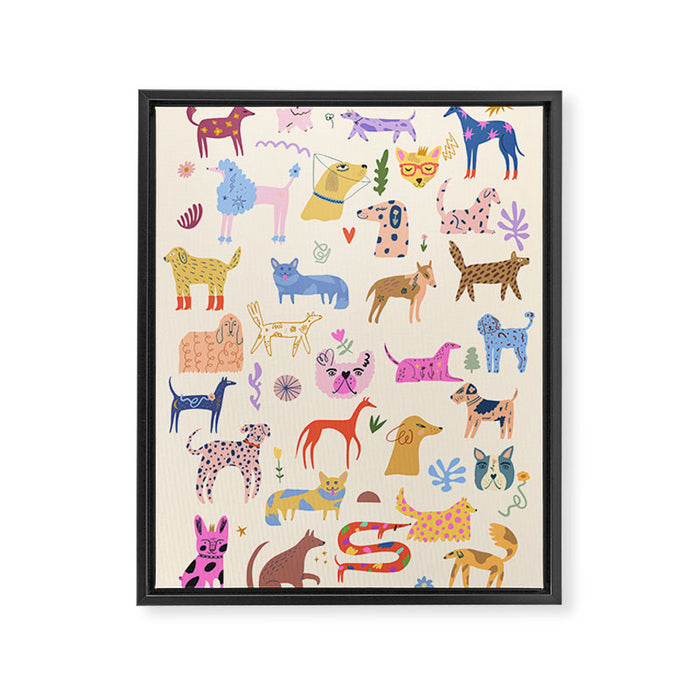 Dog Heaven Framed Canvas Print Gallery Image 1