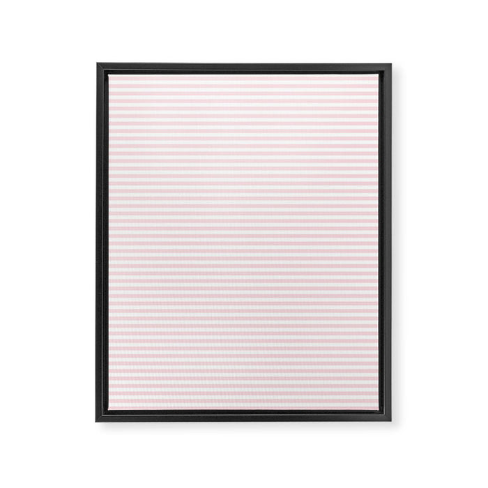 Baby Pink Stripe Framed Canvas Print Gallery Image 1