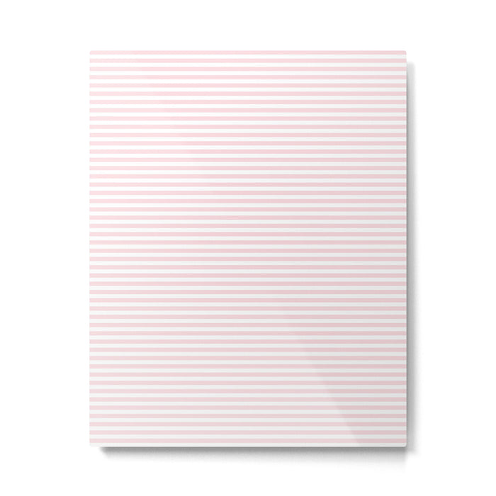 Baby Pink Stripe Metal Print Gallery Image 1