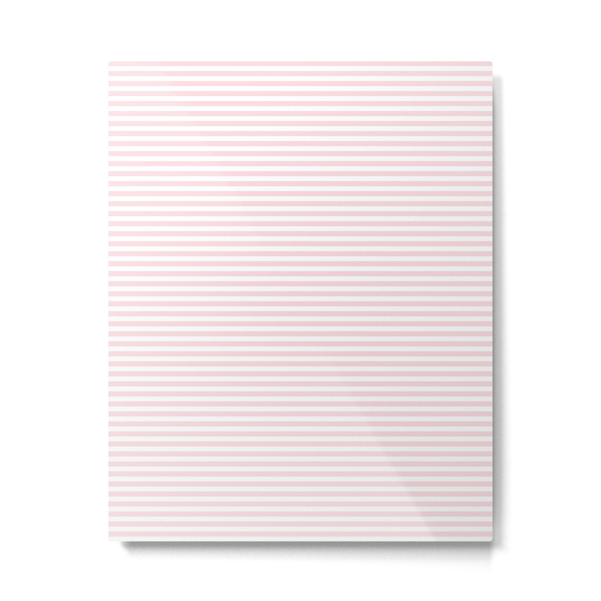 Baby Pink Stripe Metal Print Gallery Image 6