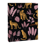 Beautiful Leopard & Pink Leaf Pattern Canvas Print Gallery Image 8