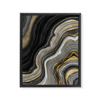 Black & Gold Agate Stone Framed Canvas Print Gallery Image 8