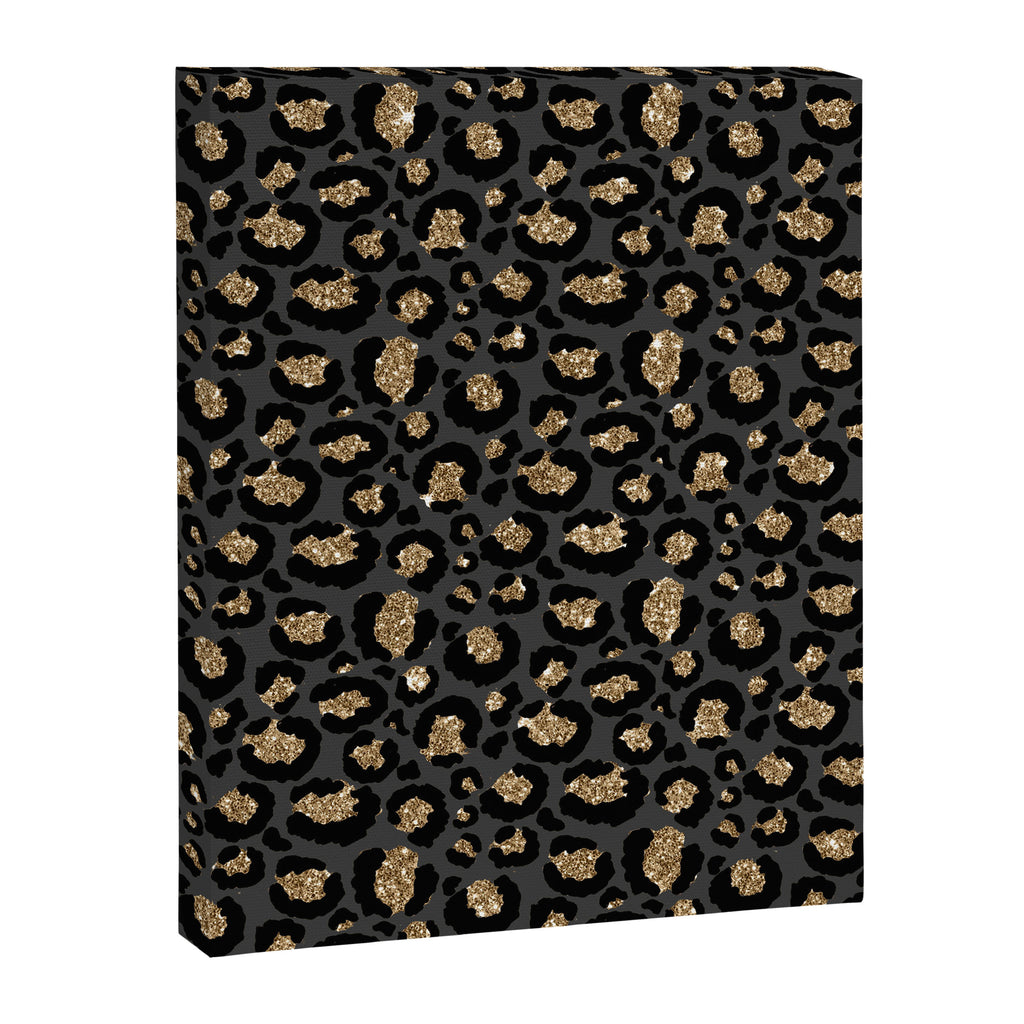 Black Gold Leopard Print Pattern Canvas Print Gallery Image 8