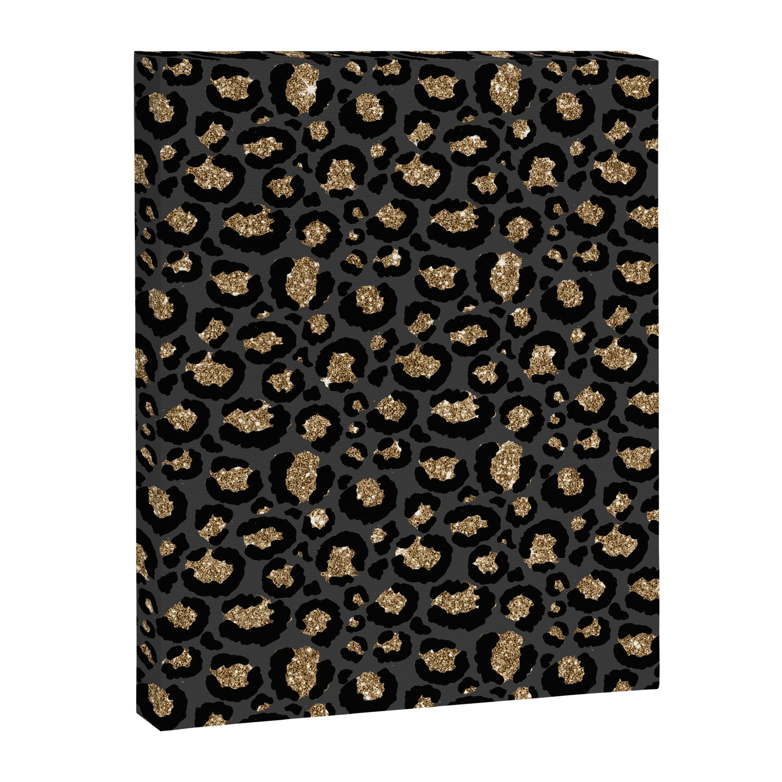 Black Gold Leopard Print Pattern Canvas Print Gallery Image 8