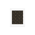 Black Gold Leopard Print Pattern Art Print Gallery Image 1