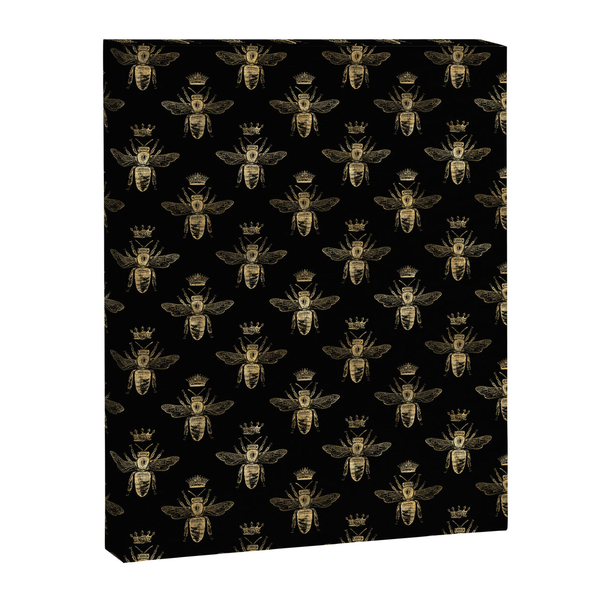 Black & Gold Queen Bee Pattern Canvas Print Gallery Image 8