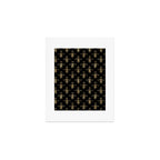 Black & Gold Queen Bee Pattern Art Print Gallery Image 1