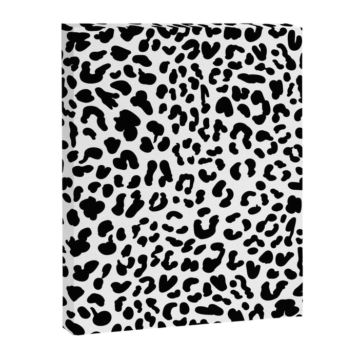 Black & White Leopard Skin Canvas Print Gallery Image 1