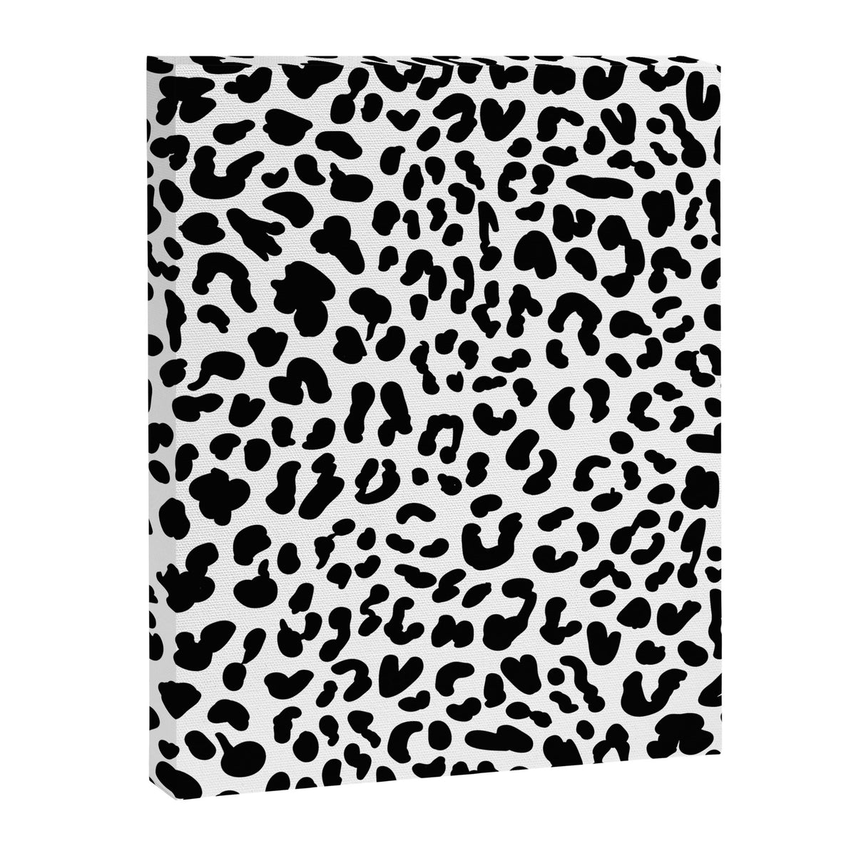 Black & White Leopard Skin Canvas Print Gallery Image 8