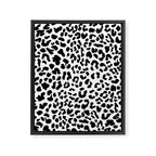 Black & White Leopard Skin Framed Canvas Print Gallery Image 8