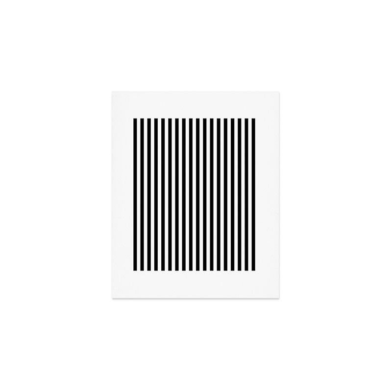 Black & White Stripe Art Print Gallery Image 1