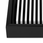 Black & White Stripe Framed Canvas Print Gallery Image 3