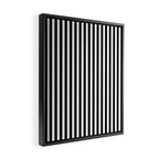 Black & White Stripe Framed Canvas Print Gallery Image 2