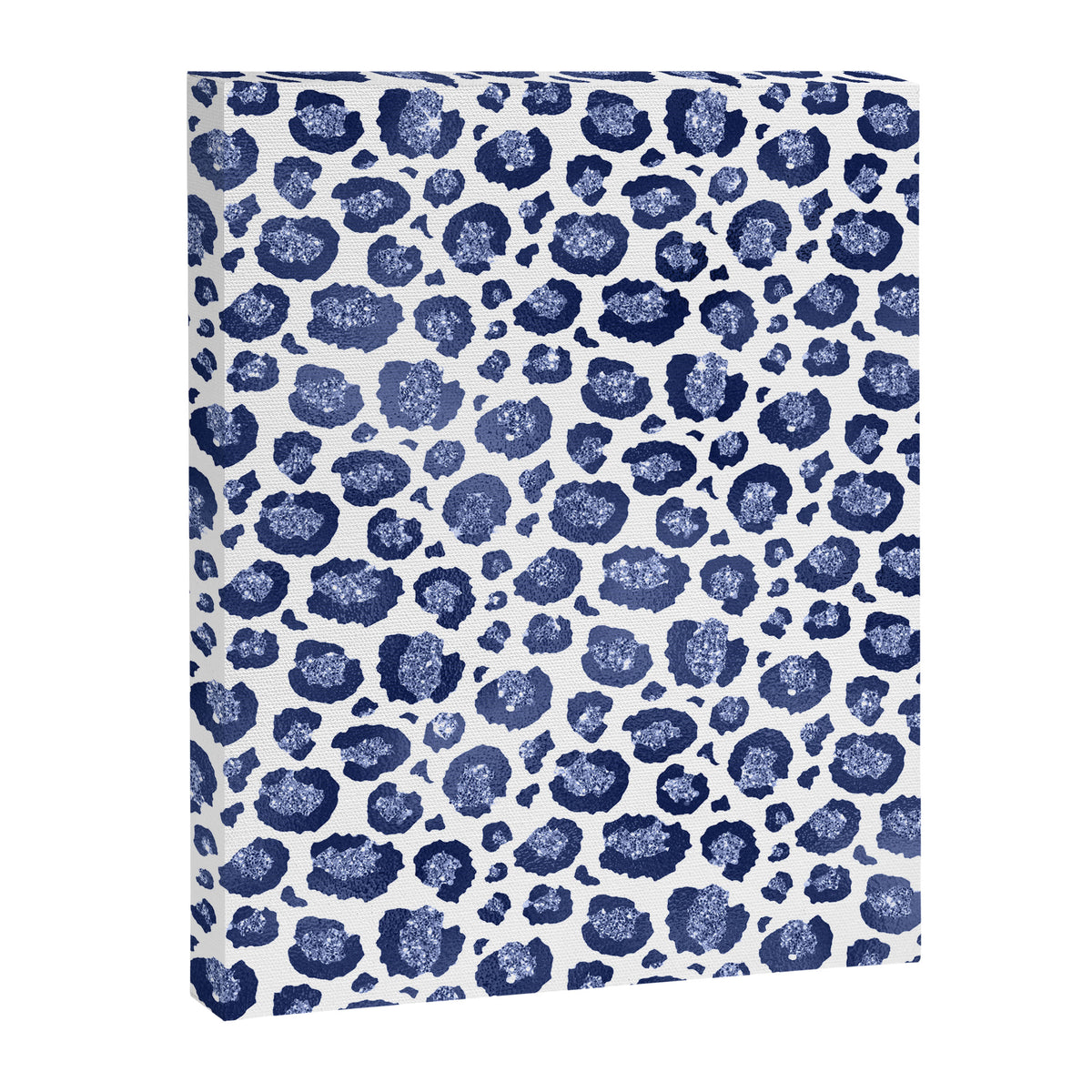 Blue & White Leopard Print  Canvas Print Gallery Image 8