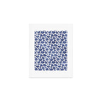 Blue & White Leopard Print  Art Print Gallery Image 1