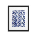 Blue & White Leopard Print  Framed Art Print Gallery Image 6