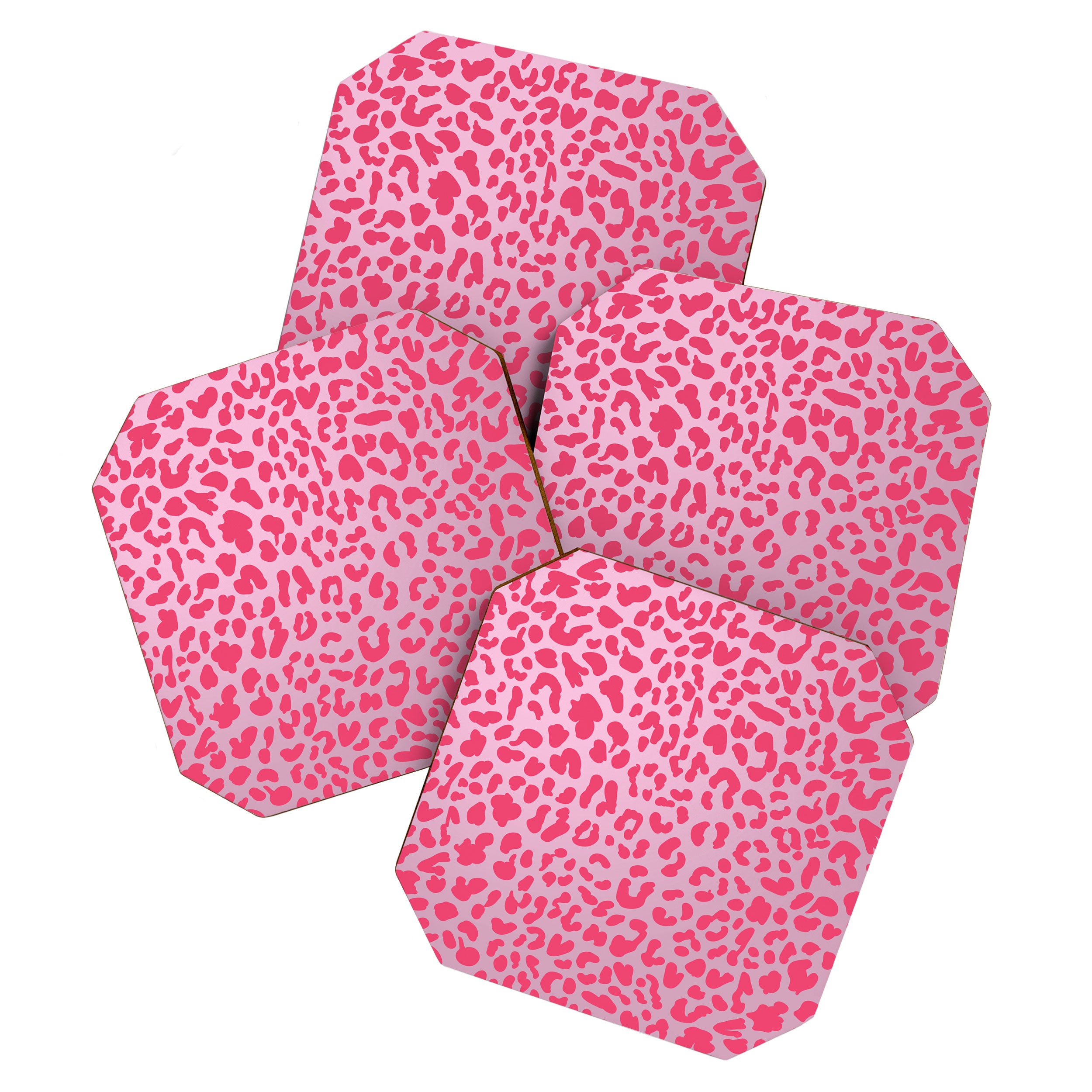 Candy Pink Leopard Coaster Gallery Image 1