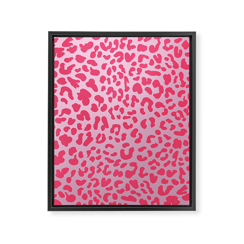 Candy Pink Leopard Framed Canvas Print Gallery Image 8