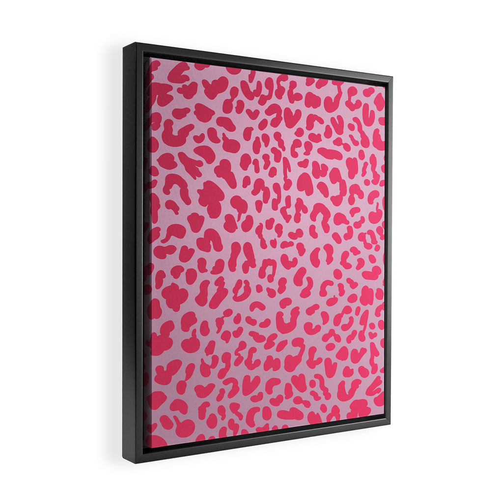 Candy Pink Leopard Framed Canvas Print Gallery Image 2