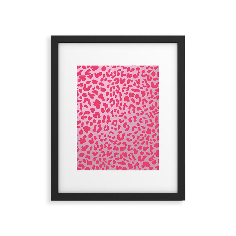 Candy Pink Leopard Framed Art Print Gallery Image 6