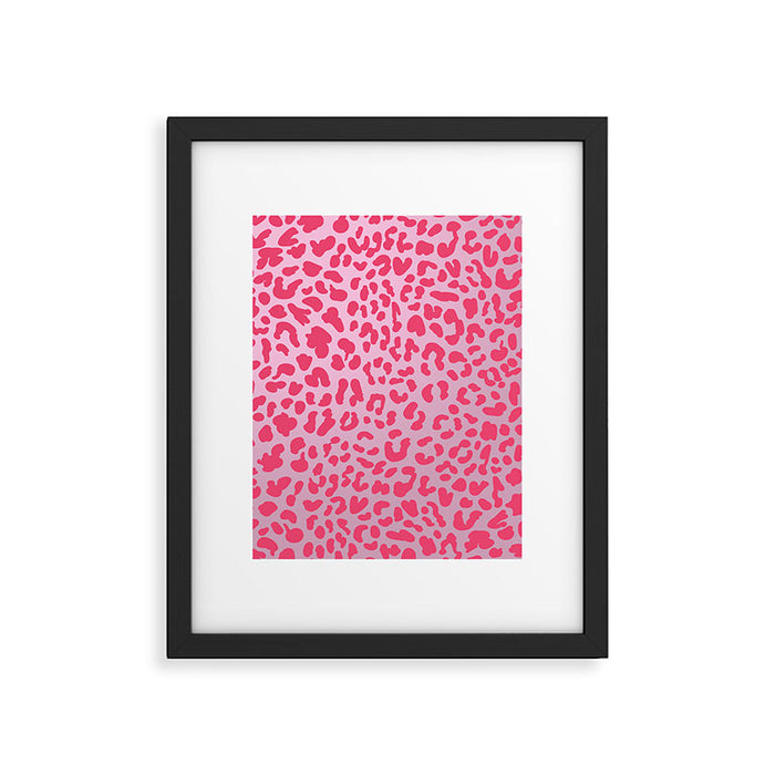 Candy Pink Leopard Framed Art Print Gallery Image 1
