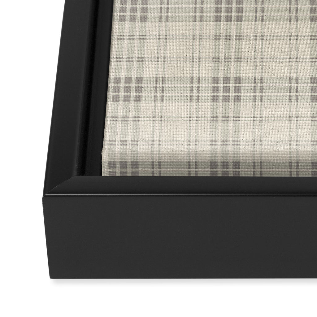 Cream Plaid  Framed Canvas Print Gallery Image 3