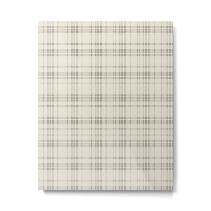 Cream Plaid  Metal Print Gallery Image 1