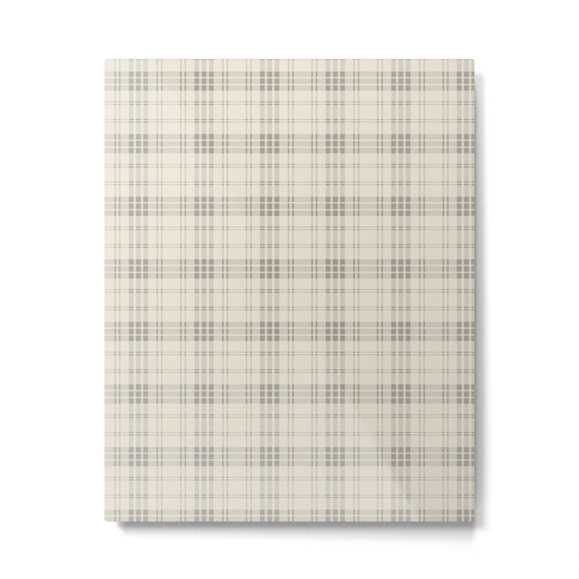 Cream Plaid  Metal Print Gallery Image 6