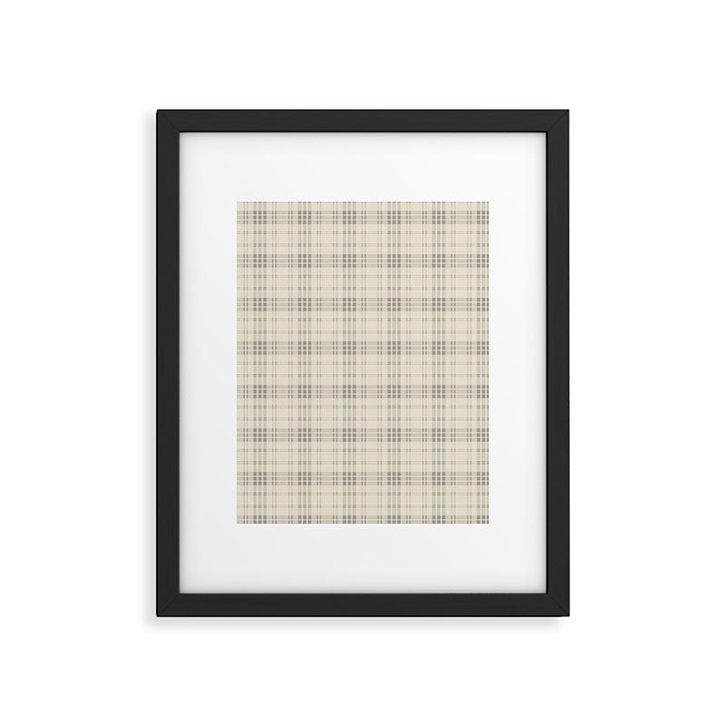 Cream Plaid  Framed Art Print Gallery Image 6